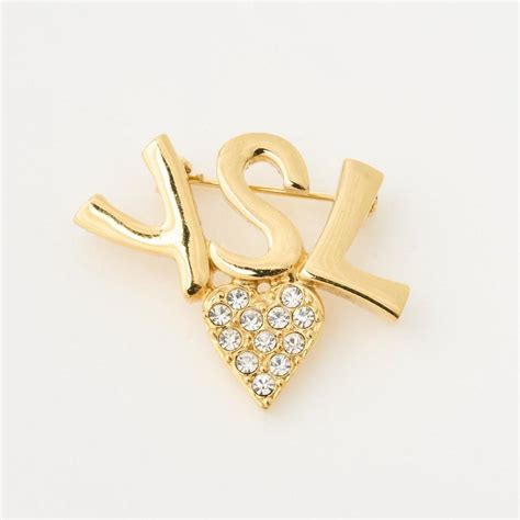 ysl gold brooch|ysl brooch vintage.